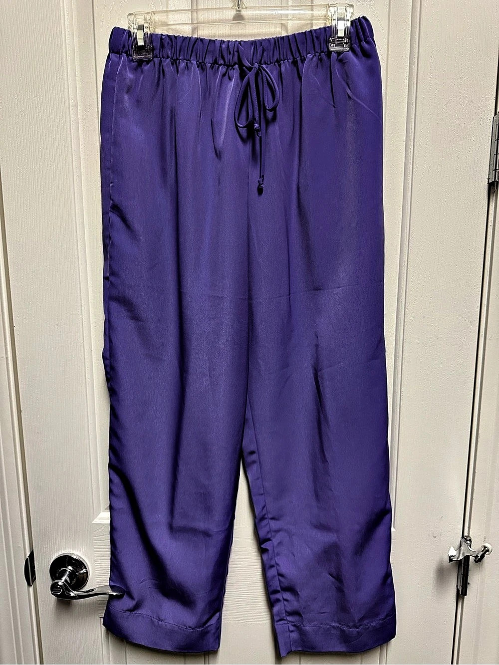 Susan Graver Purple Straight Leg Pants Medium Like New